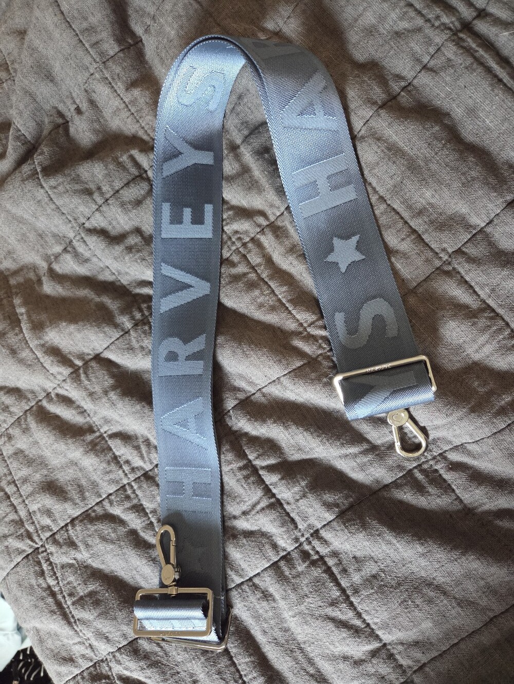 Harveys 5P CNC Embossed Monogram Strap Adjustable Storm Blueish Gray